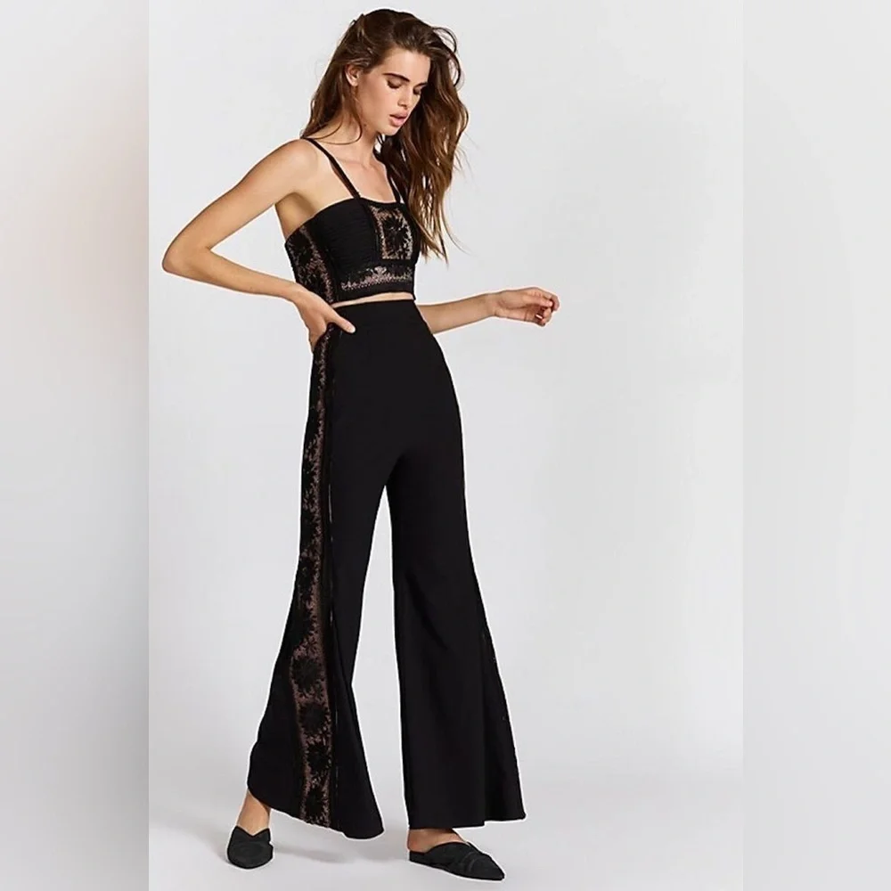 FREE PEOPLE Black Bella Print Set 4